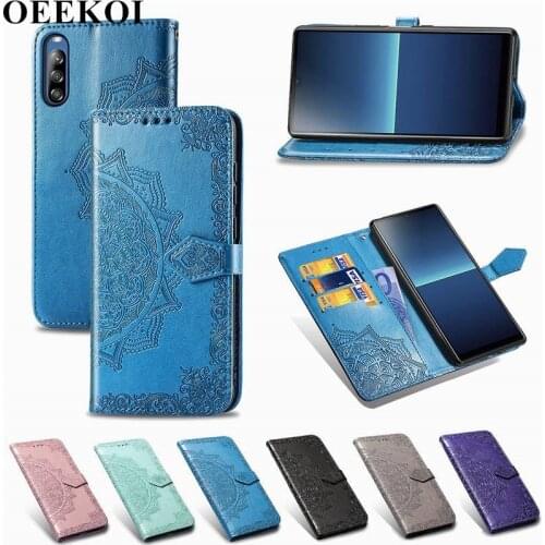OEEKOL Datura Flower Flip Cover PU Leather Wallet Case for Sony Xperia L4