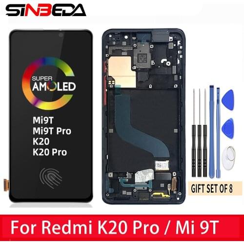 Original AMOLED 6.39'' For Xiaomi Redmi K20 LCD Display Touch Screen Digitizer Assembly For Xiaomi Mi 9T LCD Redmi K20 pro LCD