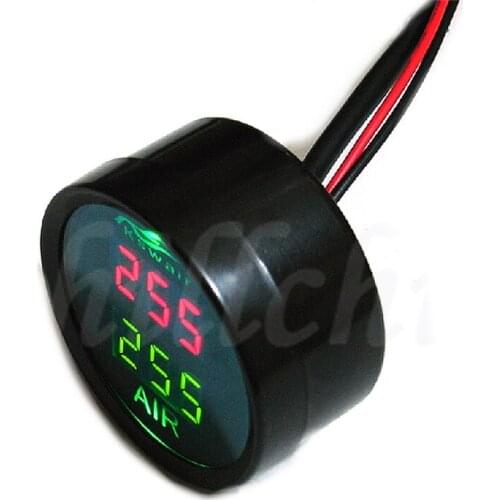 Air suspension shockproof AIR pneumatic shock absorbable pressure gauge double color two group display gas pressure gauge