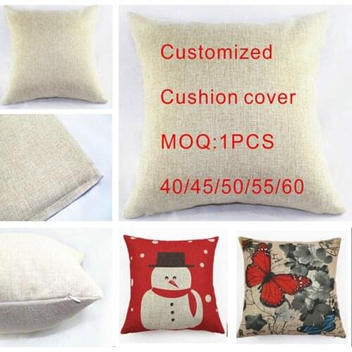Custom 40/45/50/55/60cm Digital Printing Cushion Cover Free Shipping For Sofa Chair Car Pillowcase HT-PCILPC