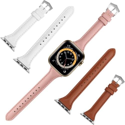 Watchbands for apple watch 44mm 40mm strap leather correa for apple watch se iwatch 6 5 4 3 42mm 38mm band women men bracelet