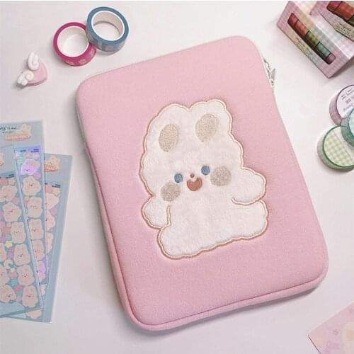 Cute Cartoon Rabbit Tablet PC Notebook Anti-fall Protective Cover for Ipad Pro 11-inch Liner Bag 13 Inch Computer Storage Pouch
