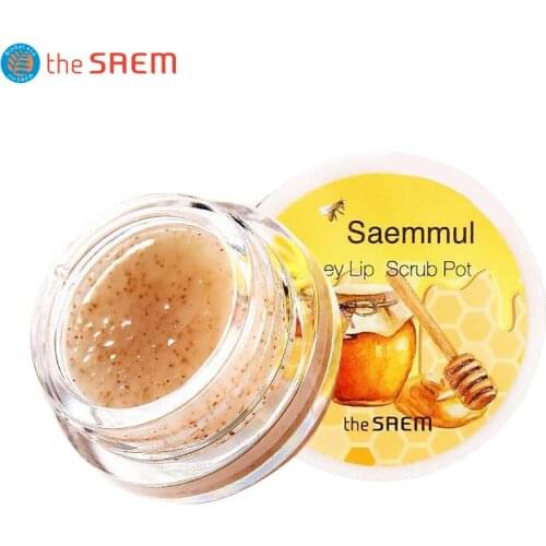 The SAEM Saemmul honey lip scrub pot 7g Korean Lip Exfoliating Scrub Lips Mask Lipstick Exfoliating Removing Lines Dryness