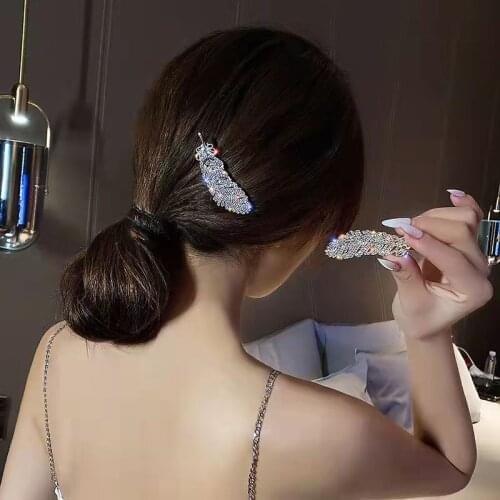 Faux jewels shiny hair clip for school girls bang side hair tidy up hair accessories