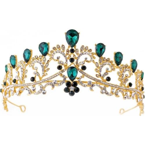 2018 New Fashion Baroque Luxury Crystal Bridal Crown Tiaras for Women Bride Wedding Hair Accessories Free Shipping