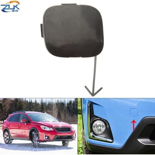 ZUK Front Bumper Towing Hook Garnish Cover Unpainted For Subaru XV Corsstrek 2012-2017 Front Hauling Eye Lid Trailer Trim Cap
