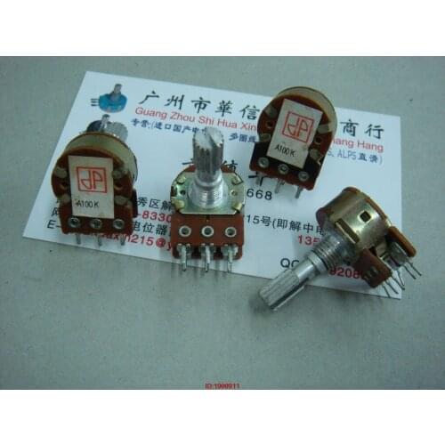 1pcs/lot Backlog Special 16 type dP double volume potentiometer A100K handle length 20MM flowers
