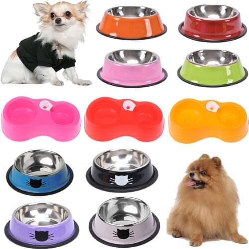 1pcs Travel Feeding Feeder Water Bowl Cute Bone Shape Dog Bowl For Pet Dog Cat Puppy Food Bowl For Dog Water Dish