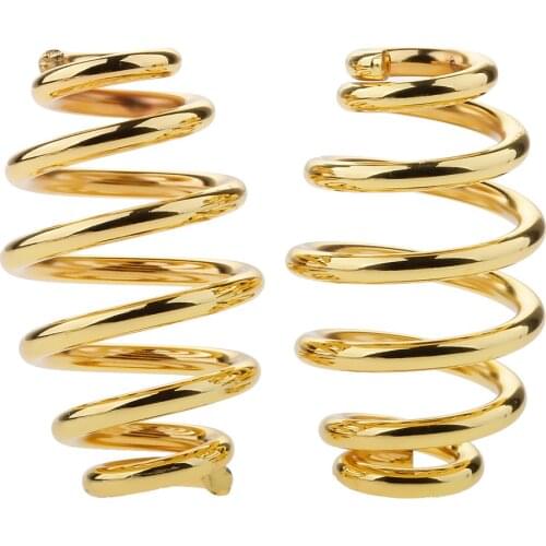 2 Piece Motorcycle 3" Barrel Coiled Solo Seat Springs For Gold