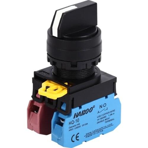 22mm IDEC Similar Self-Lock Selector Button 2/3 Positions Momentary Rotary Switches Waterproof 10A 600V