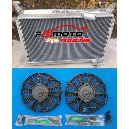 3 Row Aluminum Radiator + FAN Cooling For 1984 1985 1986 1987 1988 Nissan 300ZX 1984-1989
