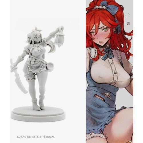 38MM Resin model kits figure beauty colorless and self-assembled A-275