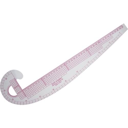 6501 Plastic Transparent French Curve Ruler SplIne Sewing Patchwork Feet Tailor Yardstick Cloth Cutting Rulers