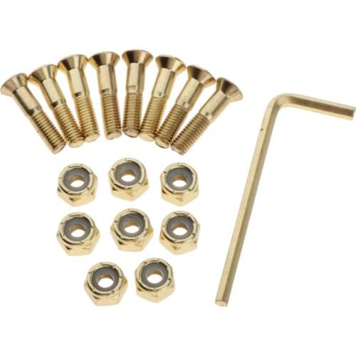 8Set SkateBoard Screws and Nuts Longboard Hardware Decks Bolts Kit To Truck