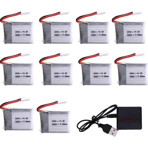 LiPo Battery with battery charger For Wltoys V931 F949 XK K123 6Ch RC Helicopter 3.7V 500mAh 25C for WLtoys RC toys V931 F949