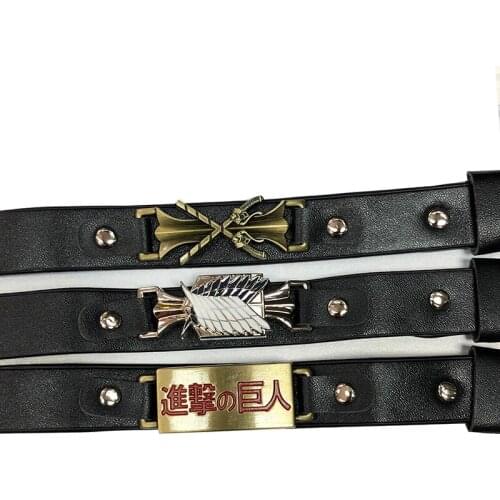Shingeki no Kyojin Attack on Titan Recon Corps Eren Jaeger Cosplay Hand Strap Bracelet
