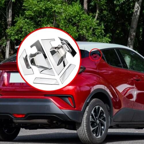 Carmilla Car-Styling ABS Chrome Rear Door Handle Cover Door Hand Bowl Cover Trim Stickers for Toyota C-HR CHR 2016 - 2018
