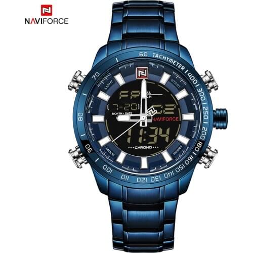 NAVIFORCE Watches Mens Top Brand Luxury Sport Military Watch Men Clock Stainless Quartz Wrist Watch Waterproof Relogio Masculino