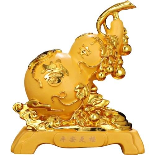 Gourd Decoration Piggy Bank Office Home Tv Cabinet Wine Resin Crafts Creative Opening Gifts Figurines Miniatures Ornaments