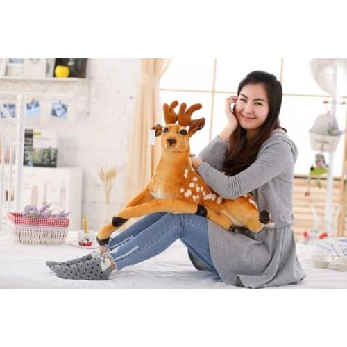 About 60cm sika deer plush toy simulation reindeer soft doll kids toy birthday gift b0915