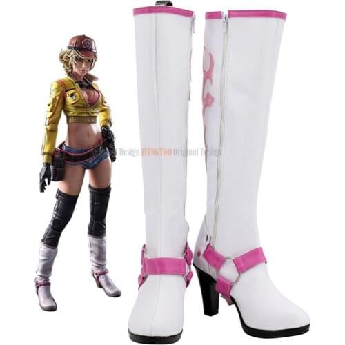 FF15 Cindy Shoes Cosplay Final Fantasy 15 Cindy Aurum Cosplay Boots High Heel Shoes Custom Made