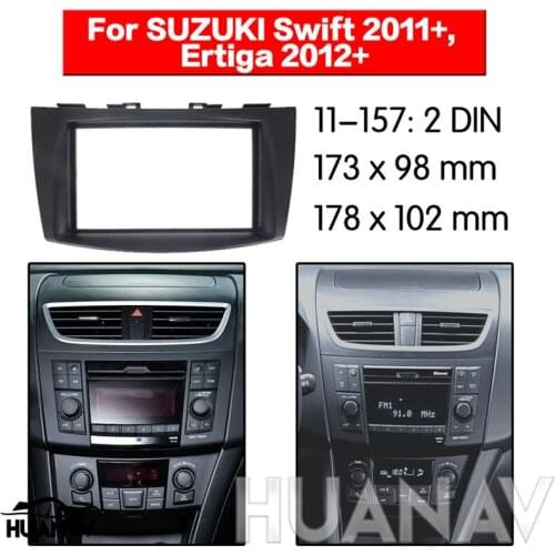 HUANAV Car Radio stereo Fitting installation adapter fascia For 2011-2017 SUZUKI SWIFT 2012+ Ertiga radio frame Audio Fascias
