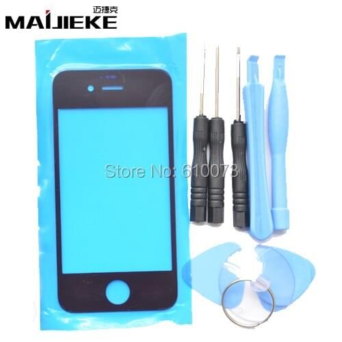 MAIJIEKE Front Outer Glass Lens Kits for iPhone 6 plus 4S Front Cover Replacements for iPhone 6 5 5s 5c 4 Repair Parts+Tools