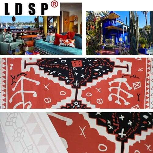 LDSP Bohemian Classical Tapestry Wall Hanging Red Moroccan Totem Psychedelic Wall Art Boho Wall cloth carpet Blanket Home Decor