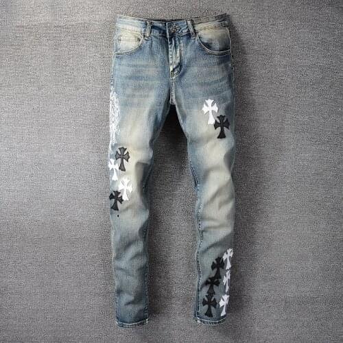 Mandylandy Men's Biker Jeans