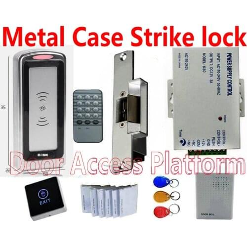 Metal Case Access controller machine 2700 em id users + Pro ximty ID card or M1 IC Card Standalone access control exit button