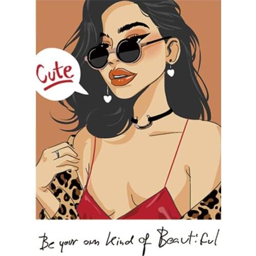 Fashion Girl Applique On Clothes Stripe Thermal Transfer A-Level Washable Garment Diy Patterns For Clothing