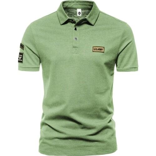 Fashion summer Short sleeve polo shirt Men Lapel Casual Tops blouses branded mens military Polo shirts 2021 new