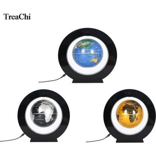 Fashion Round Magnetic Floating Globe Display Holder Domestic Store Desk Promotion Decor Levitation World Map LED Gift Stand