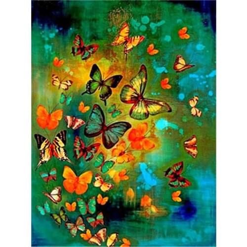 Animal Butterfly Flower DIY 11CT Embroidery Cross Stitch Kits Needlework Craft Set Cotton Thread Printed Canvas Home Sell