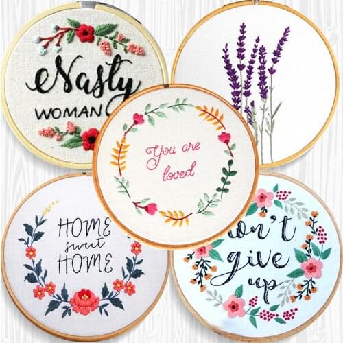 Flowers Patterns DIY Cross Stitch Kits Handmade Crafts Sewing Supplies 3D European Embroidery Materials Package Needlework Set