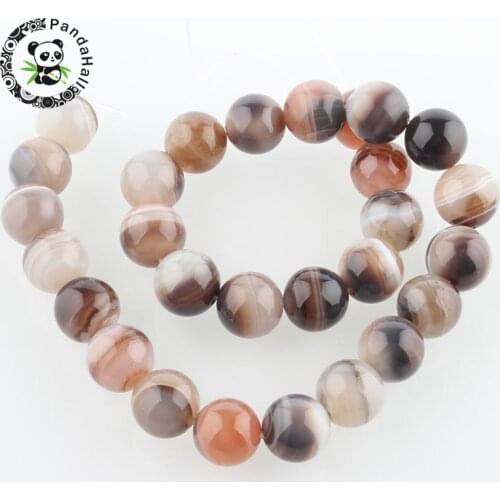 Natural Stone Botswana Round Bead Strands 4/6/8/10/12/14mm Hole: 1mm for Jewelry Making DIY