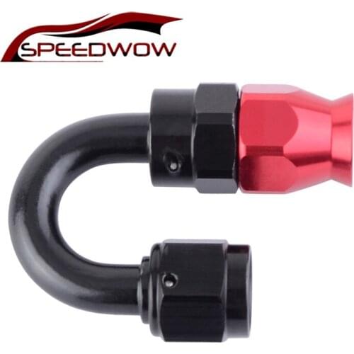 SPEEDWOW AN10 Swivel PTFE Hose End Fitting Adapter Straight/0 Degree Aluminum Hose End For PTFE Hose Line