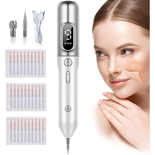 Portable Beauty Equipment Skin Tag Remover LCD Plasma Pen LED Lighting Laser Tattoo Mole Removal Face Care Level Adjustable