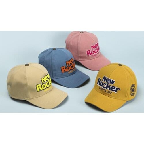 Boys and Girls Casual Sun Hat Kids Letter Embroidery Adjustable Cotton Baseball Cap Children Seasons Outing Breathable Hats