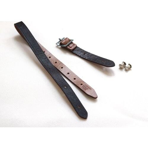 Replica WWII German M35 M40 M42helmet Black Leather Chin Strap Replica