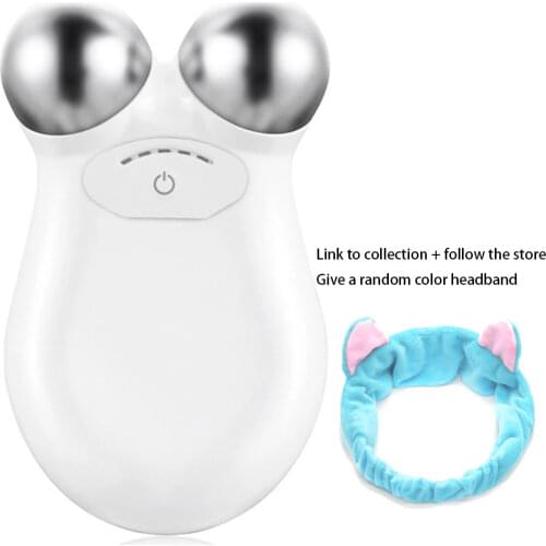 Facial Microcurrent Roller Massager Thin Lift Relaxation Massage Slimming Beauty Neck Thin Lift Puffiness Removal