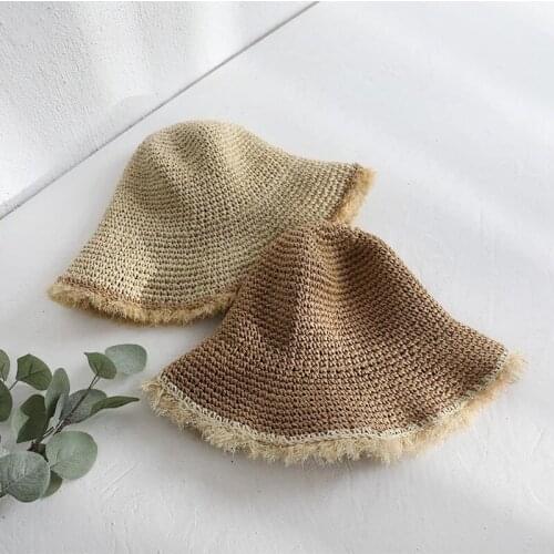 Womens Straw Hats Chinese Straw Hat Panamas UV Protection Sun Visor Beach Hats Women Visors Foldable Female Summer Sun Hat