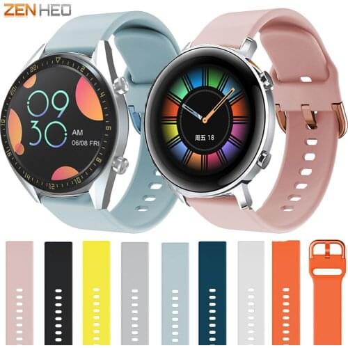 For Huawei Watch GT GT2 42mm 46mm Smart Watch Band Replacement 20mm 22mm Silicone Bracelet Strap For Huami Amazfit