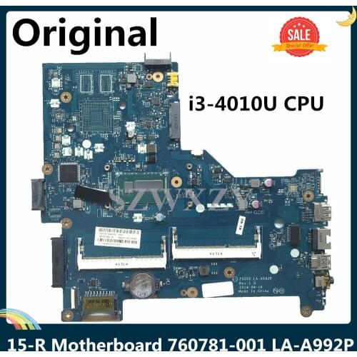 LSC For HP 15-R Series Laptop Motherboard 760781-001 764109-001 With I3-4010U CPU LA-A992P DDR3L