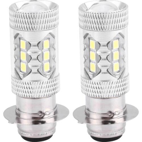 2 Pcs Motorcycle 80W Super Bright Conversion LED Headlight Light Bulb (White Light) Made With High Quality Aviation Aluminum