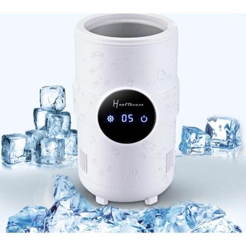 2-In-1 Smart Cooling Cup Rapid Cooling Cup Beer Juice Beverage Water Cooler Warmer Cup with Touch Screen Car Heating Cooling Cup