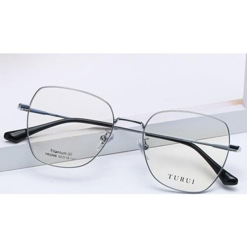 Β Titanium Retro Irregular Eyeglasses Frame Women Men Unisex Myopia Spectacle Light Weight Cormfortable High Quality Eyewear