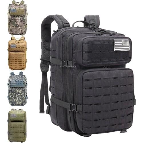 Military Backpack Waterproof Army Tactical Training Molle Backpacks 47L Large Capacity Outdoor Hunting Hiking Climbing Bags