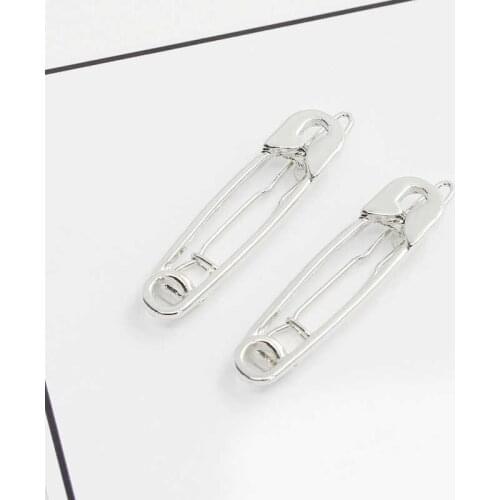 High QualitySilver-Color Black Hair Clips Flat Barrettes Iron Hairpins DIY Hair Accessories For Women Girls