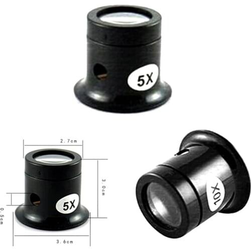 Jeweler Watch Magnifier Tool 10X/5X Monocular Magnifying Glass Loupe Lens Eye Magnifier Len Repair Kit Tool